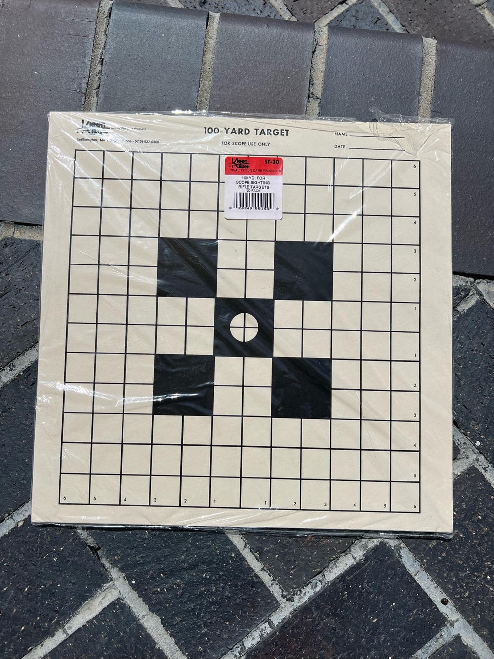 NWT Pack of Kleen-Bore ST-30 100-Yard Sighting Target for Hunting Scope Zeroing
